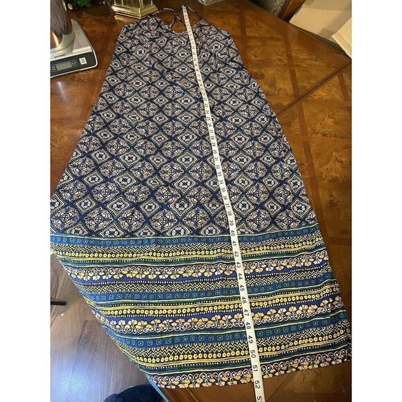 Old Navy Maxi Dress Flowy Long Womens Sz M Y2K 90s Geometric Multicolor Festival - Picture 9 of 9